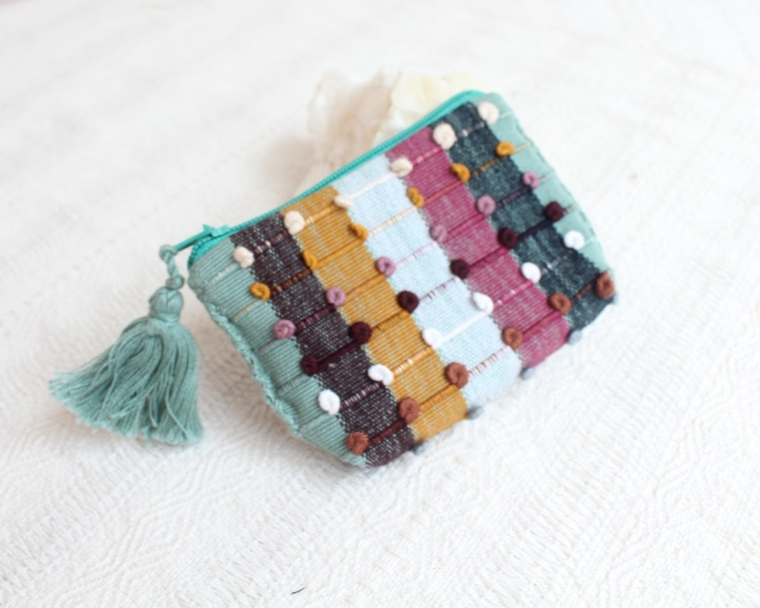 Mini Monedero Nuditos Colores Menta Blanco Cafe
