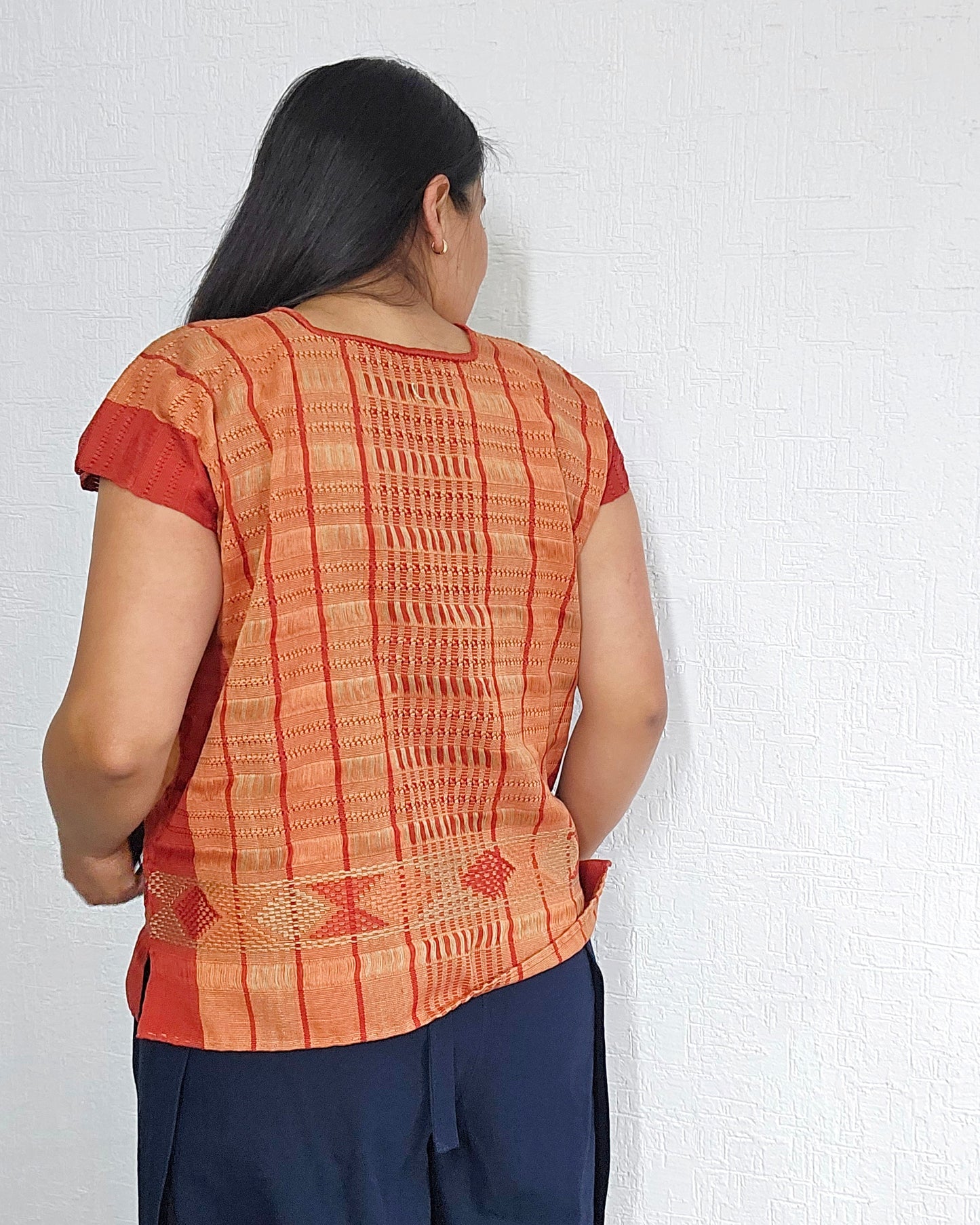 Huipil Angela Naranja Amarillo Unitalla