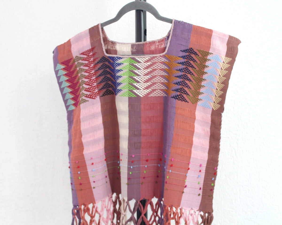 Huipil Esparanza Nuditos Rosa Lila Colores