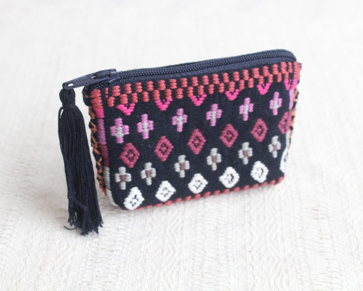 Mini Monedero Cosmos Negro Rosa