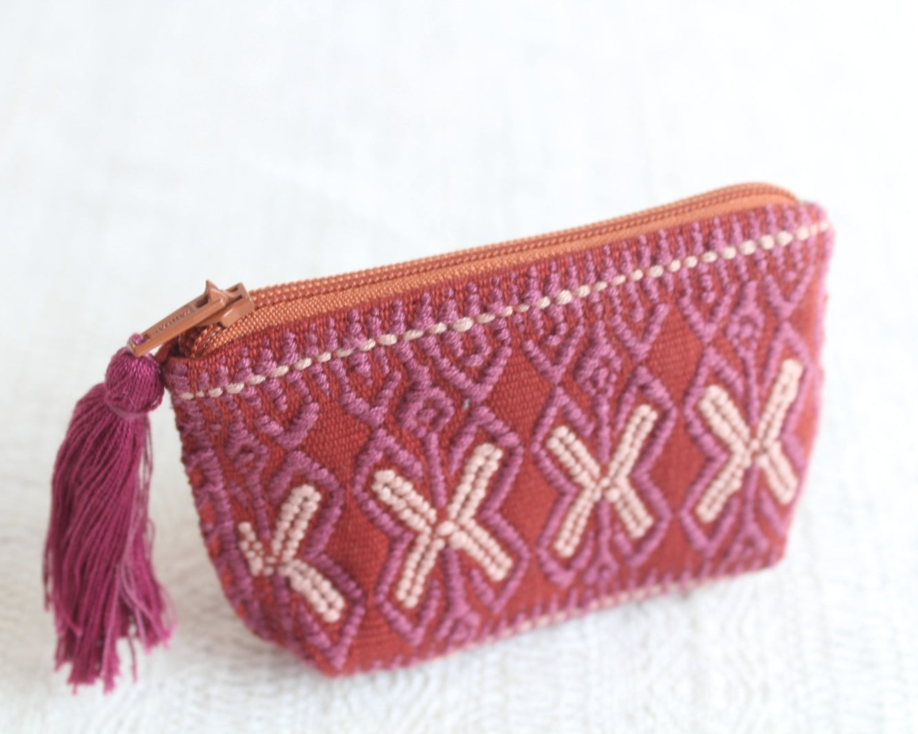 Mini Monedero Mariposas Beige Teja