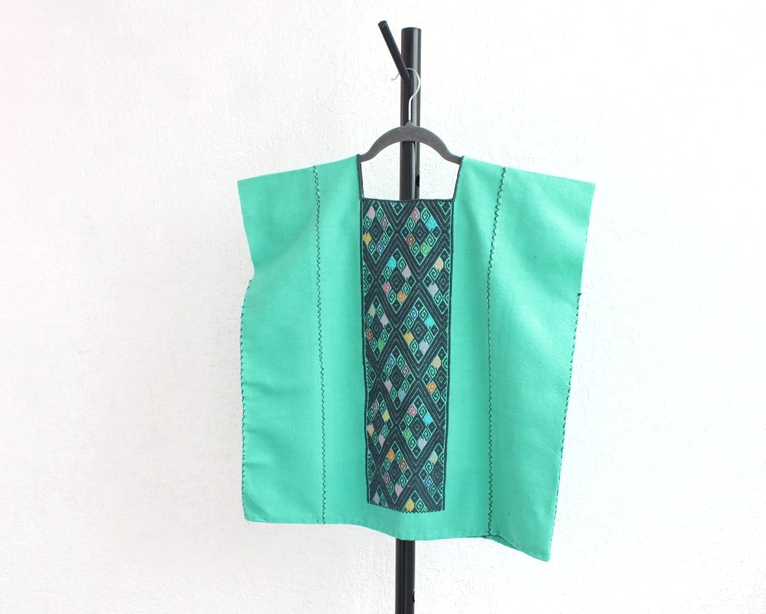 Blusa Huipil Pejel Turquesa