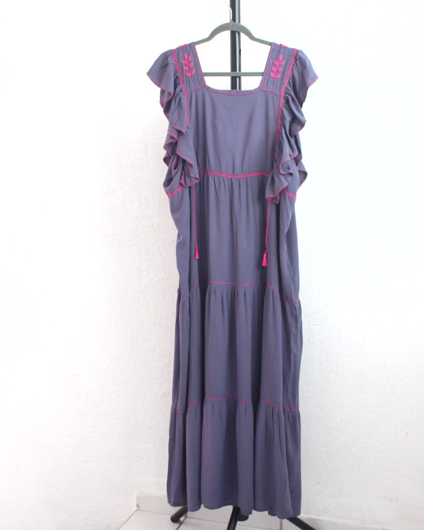 Vestido Josefina Gris Rosa Unitalla