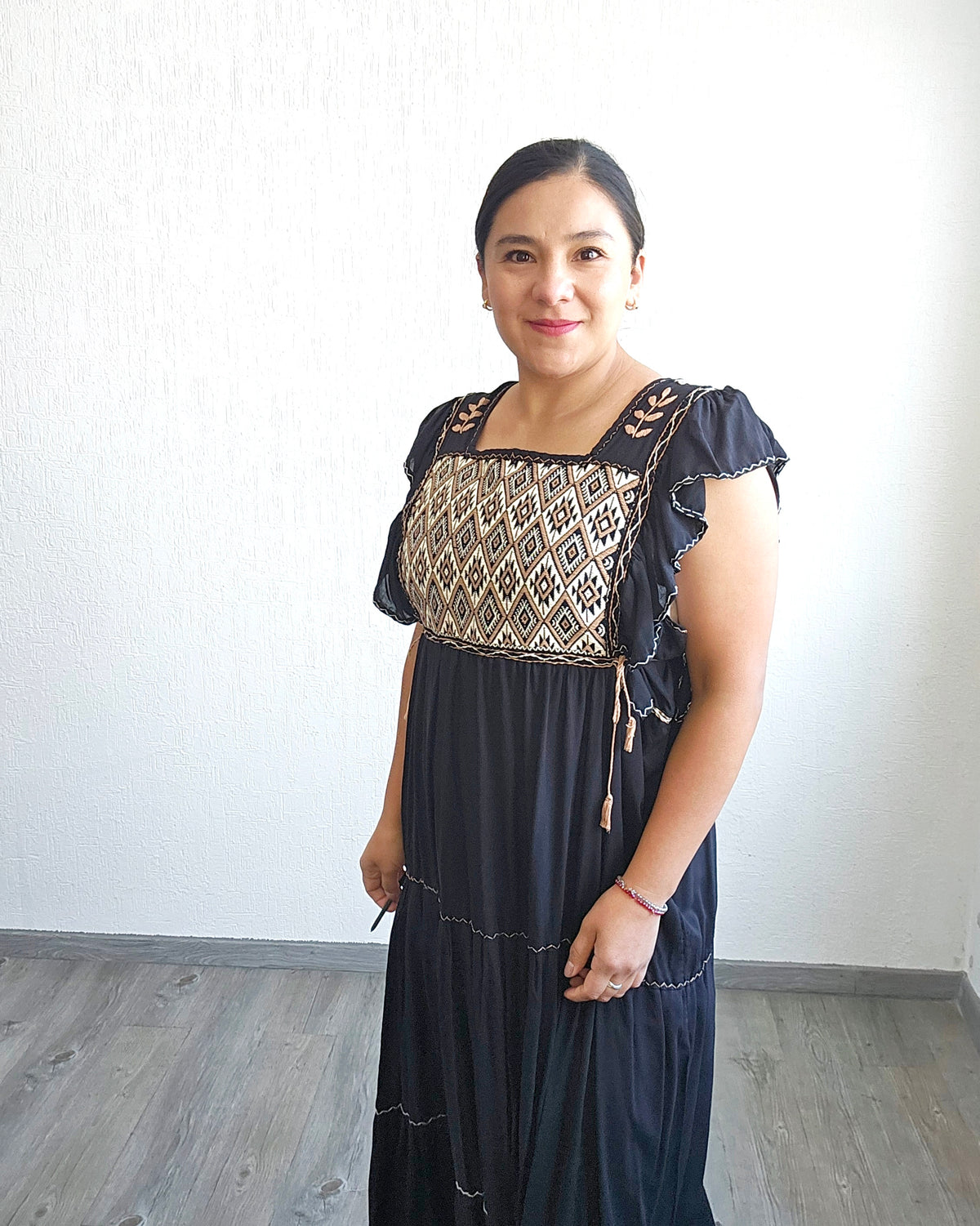 Vestido Josefina Negro Beige Unitalla