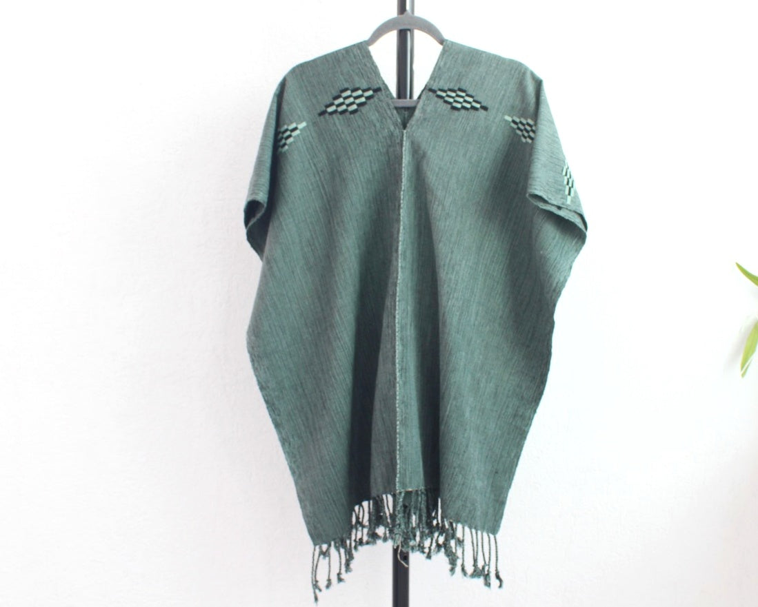 Jorongo Rombos Menta Negro