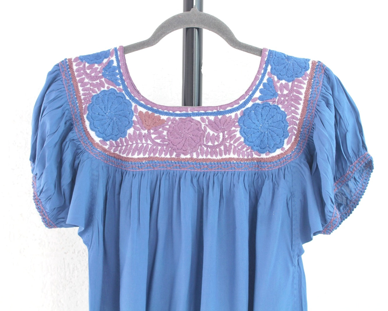 Blusa Aguacatenango Azul Índigo Rosa