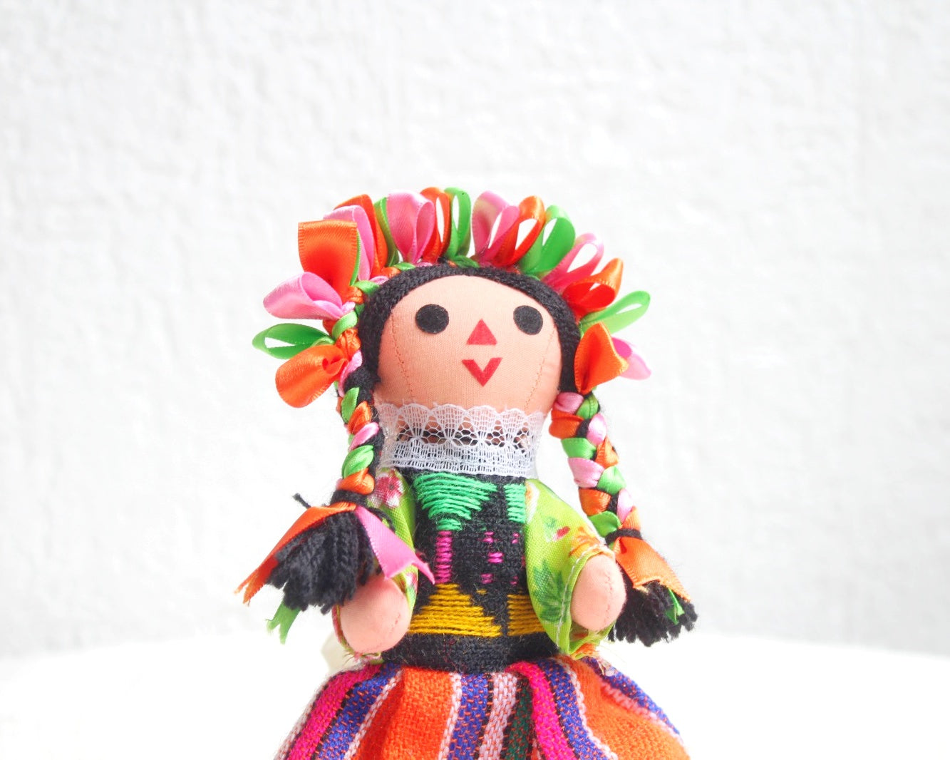 Muñeca Lelé Mediana Naranja Verde Rosa