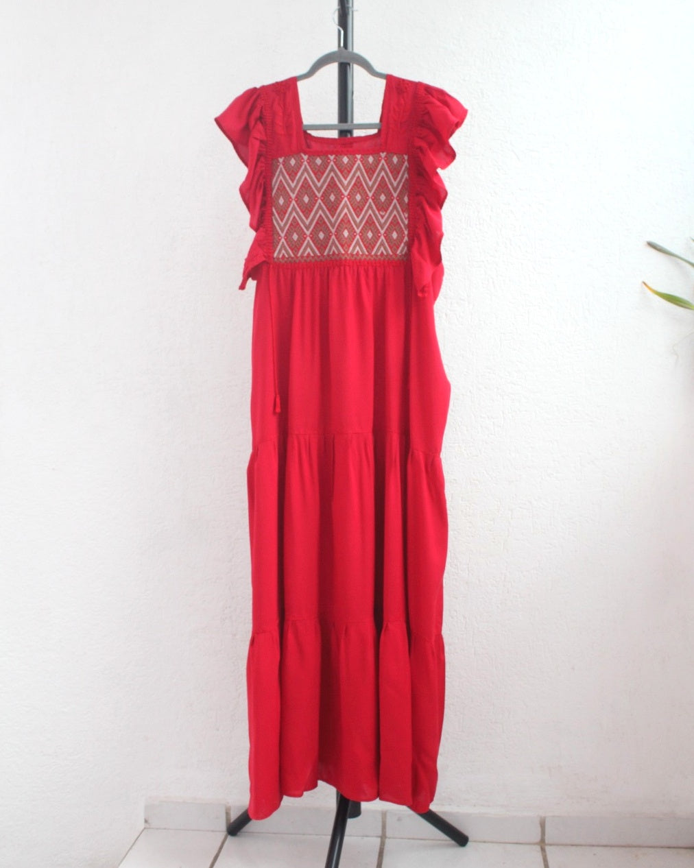 Vestido Josefina Rojo Beige Unitalla