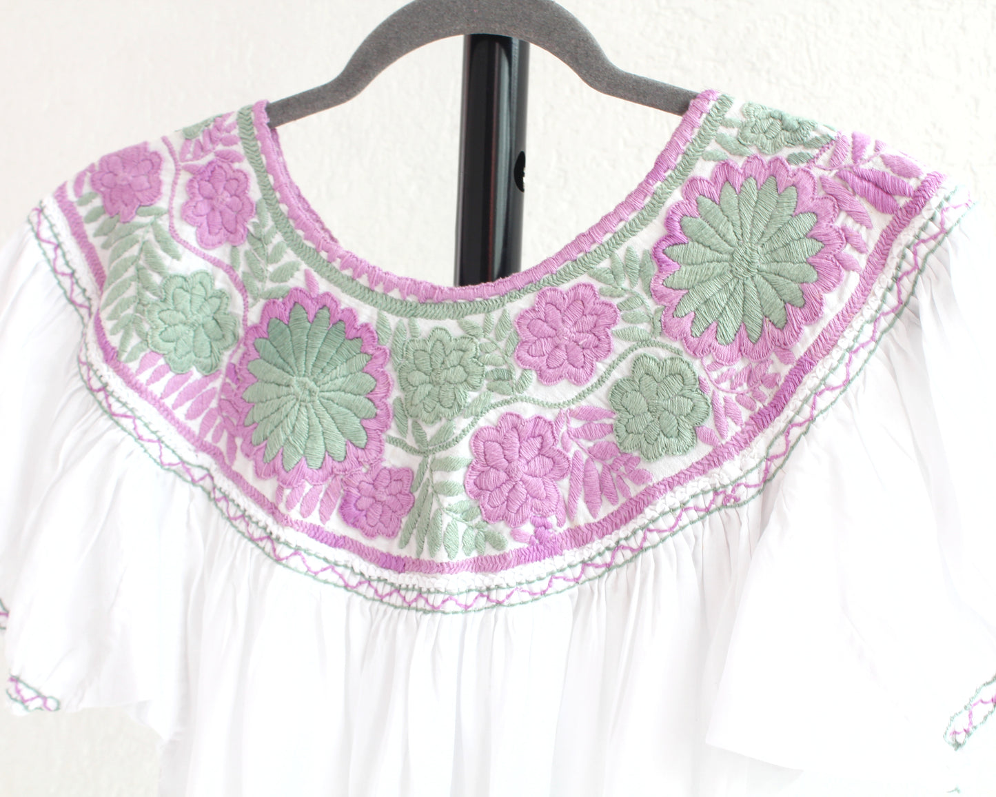 Blusa Aguacatenango Blanco Lila Menta