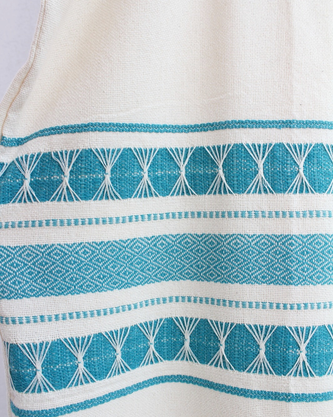 Huipil Largo Ali Natural Azul XL XXL