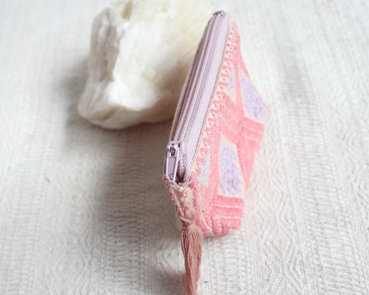 Mini Monedero Estrellas Lila Coral