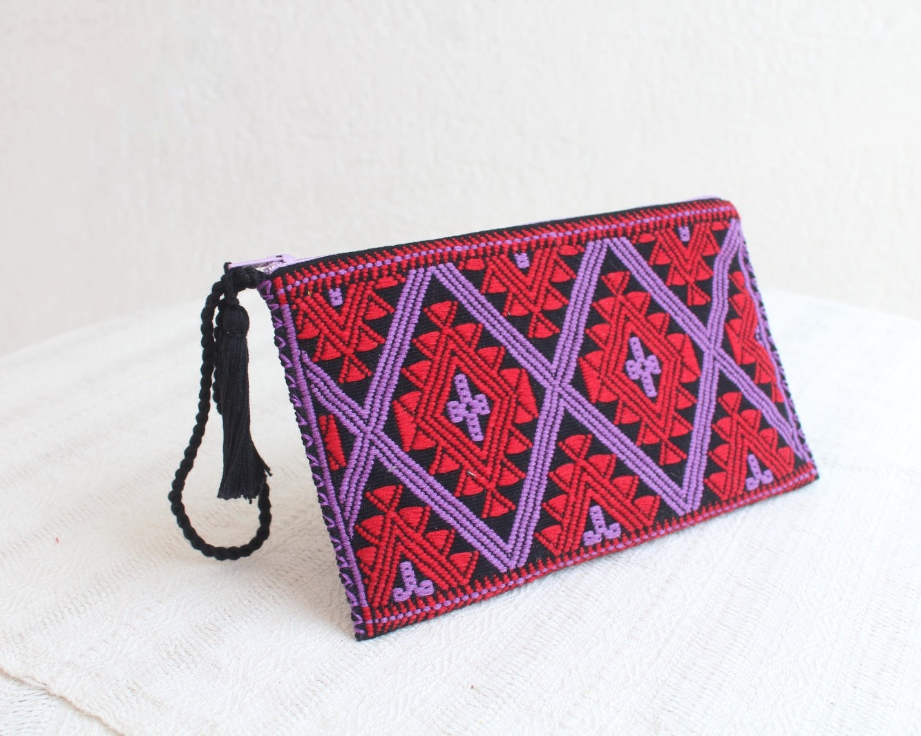 Neceser Estrellas Diamante Lila Rojo Negro