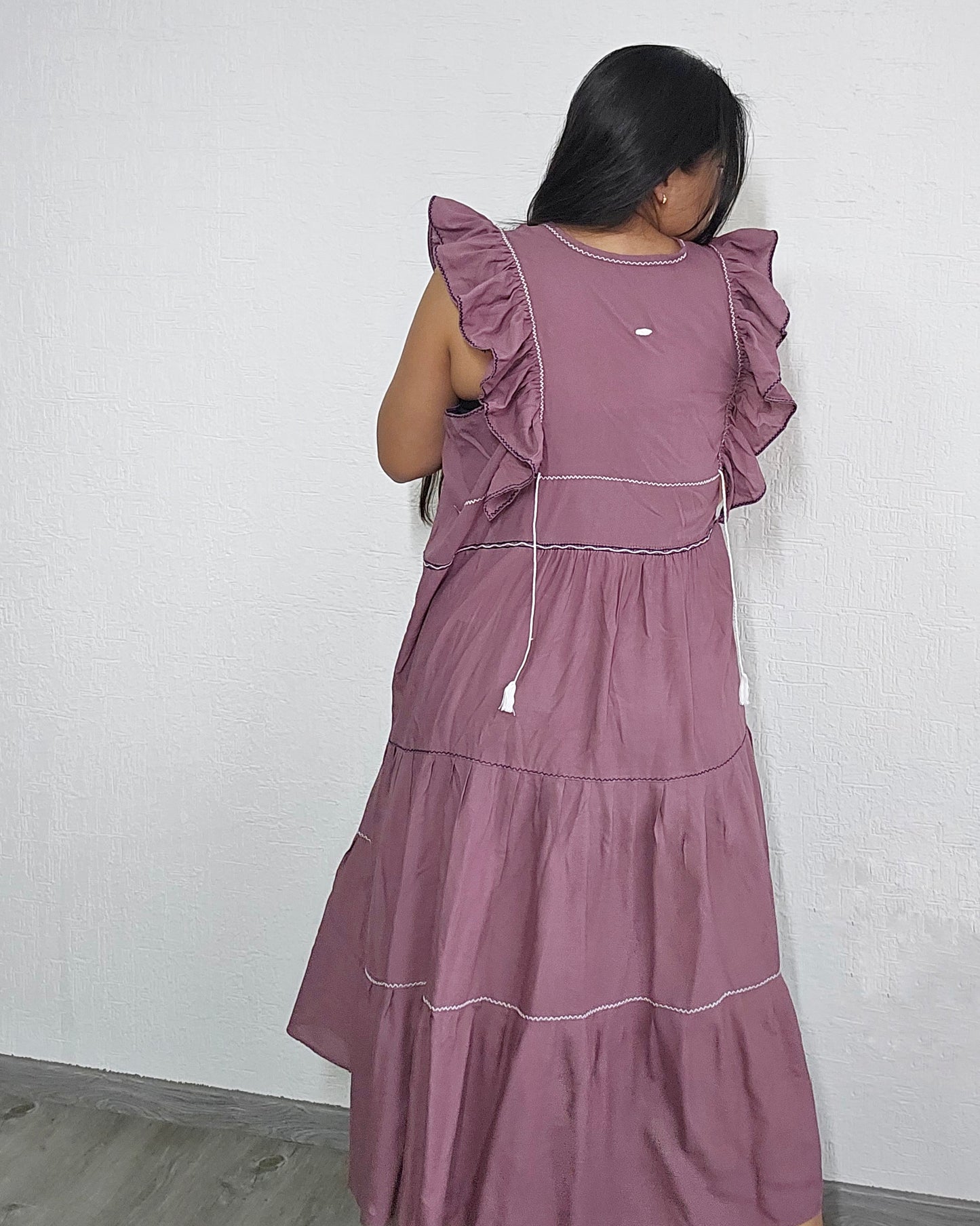Vestido Antonia Malva Blanco 2XL