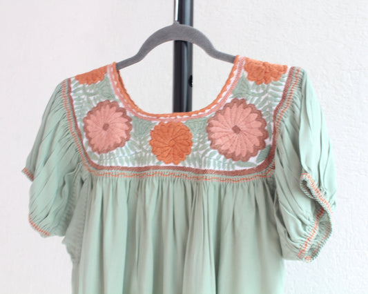 Blusa Aguacatenango Menta Rosa Naranja