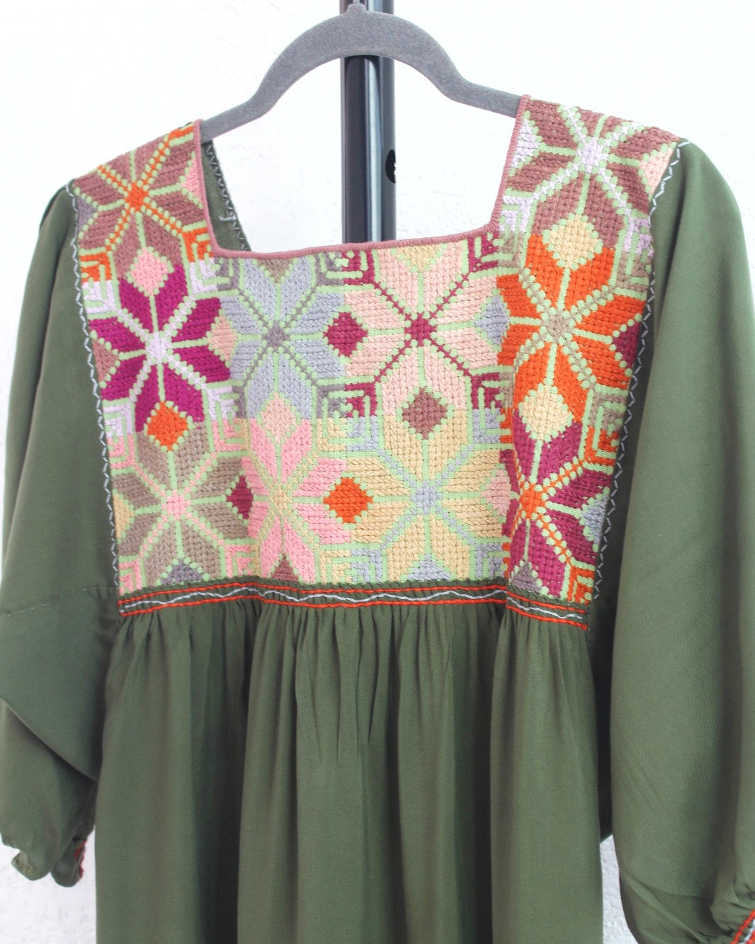 Vestido Maria Flores Verde Colores  L / XL