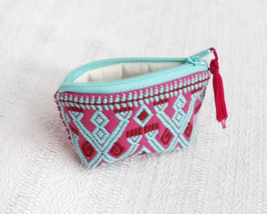 Mini Monedero Ranas Turquesa Rosa