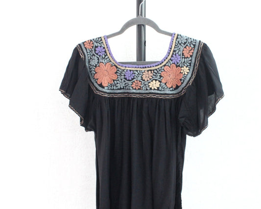 Blusa Aguacatenango Negro Coral Lila Menta