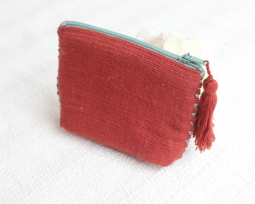 Mini Monedero Flores Menta Naranja