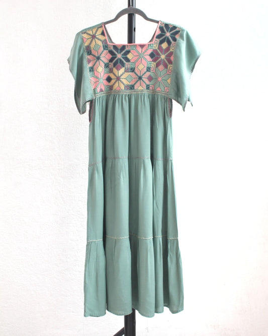 Vestido Maria Holanes Menta Colores Unitalla