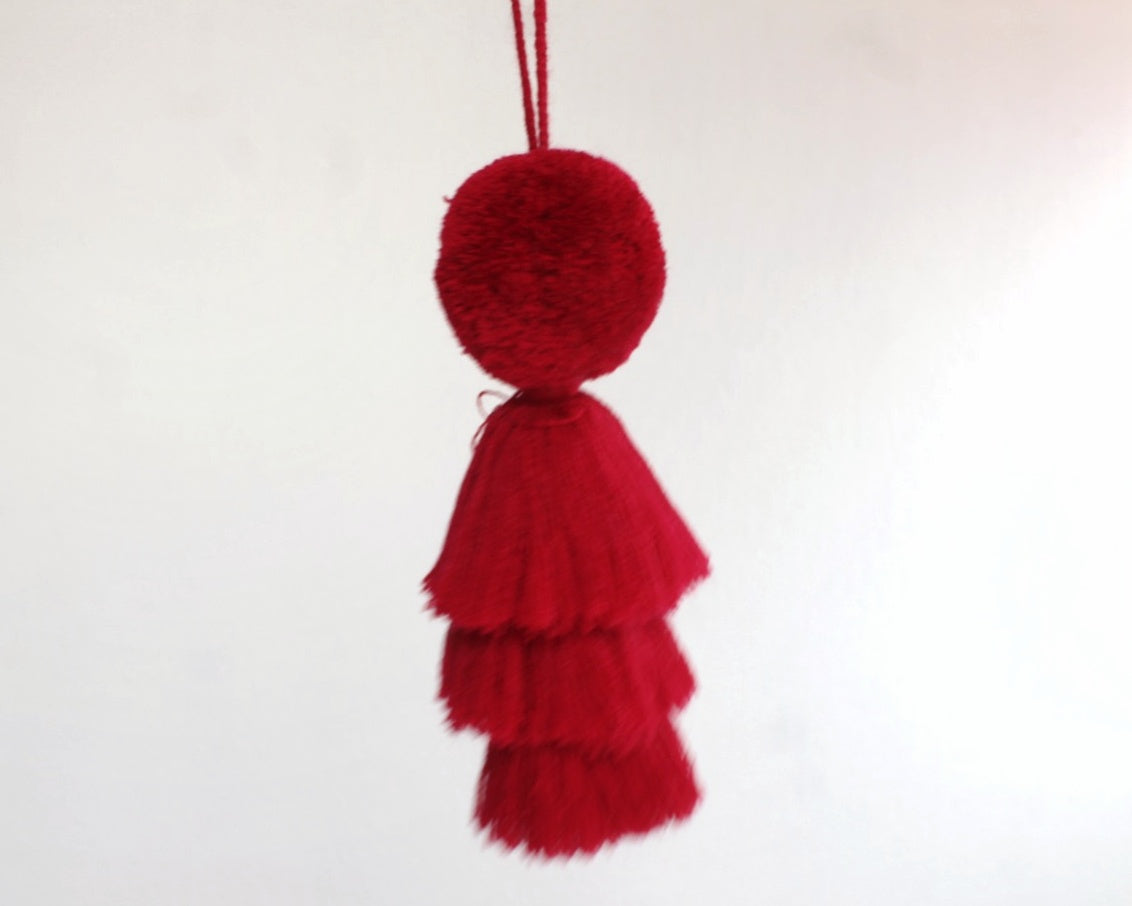 Pompon Grande Rojo Carmin