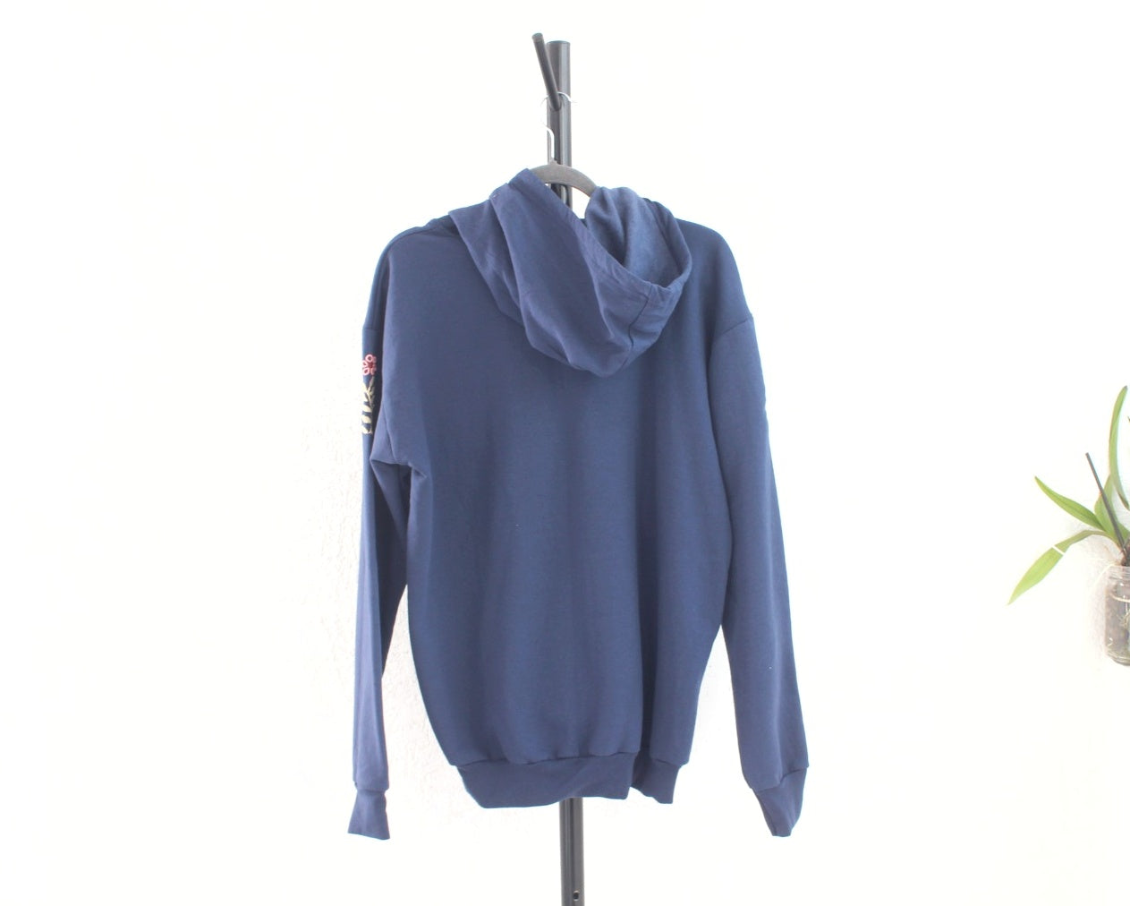Sudadera XL Rococo Azul Marino Florecitas
