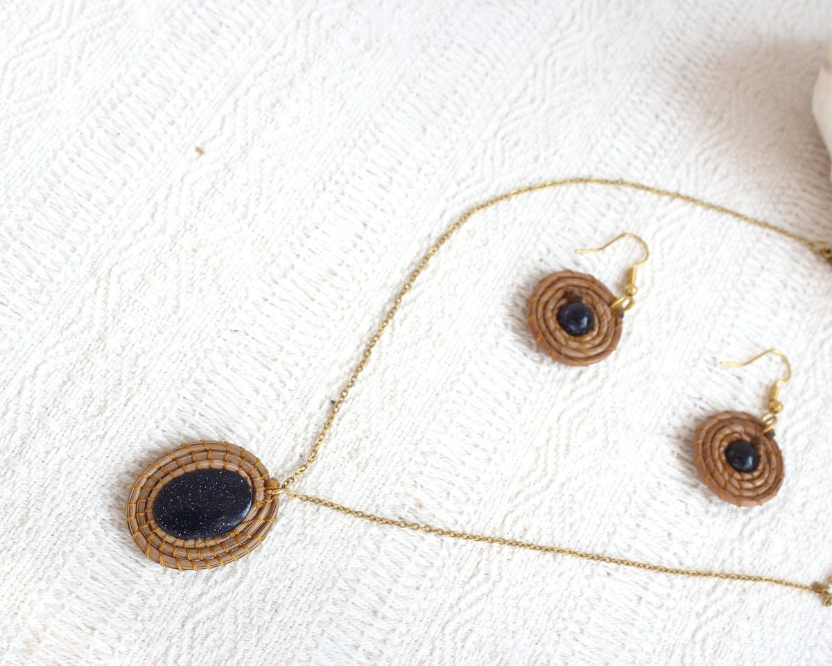Aretes y Colllar Ocoxa Venturina