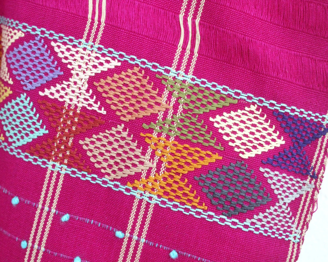 Blusa Rombos Nuditos Violeta Turquesa