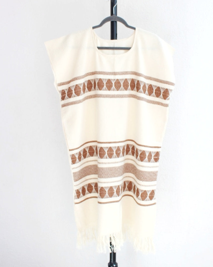 Huipil Largo Ali Natural Café Claros XL XXL