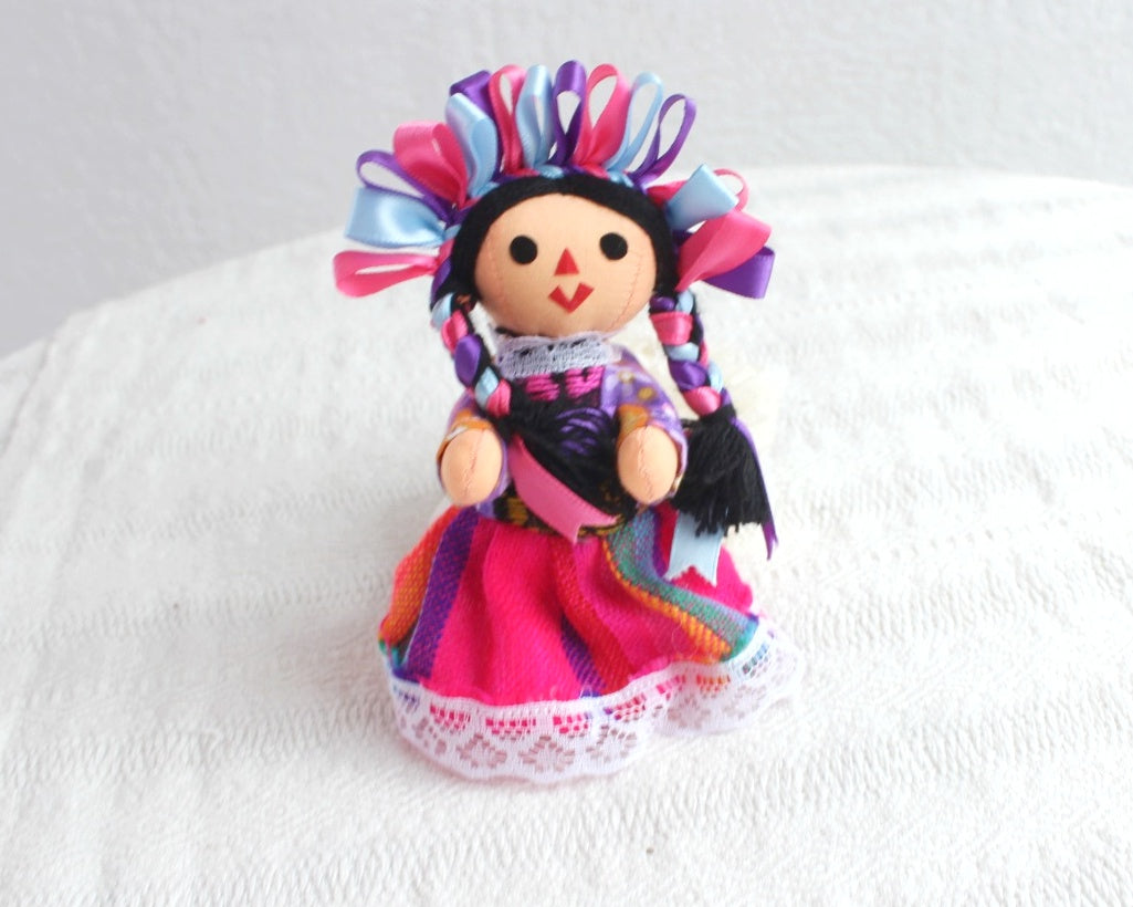Muñeca Lelé Chica Rosa Azul Morado