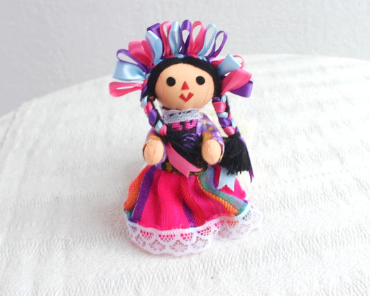 Muñeca Lelé Chica Rosa Azul Morado