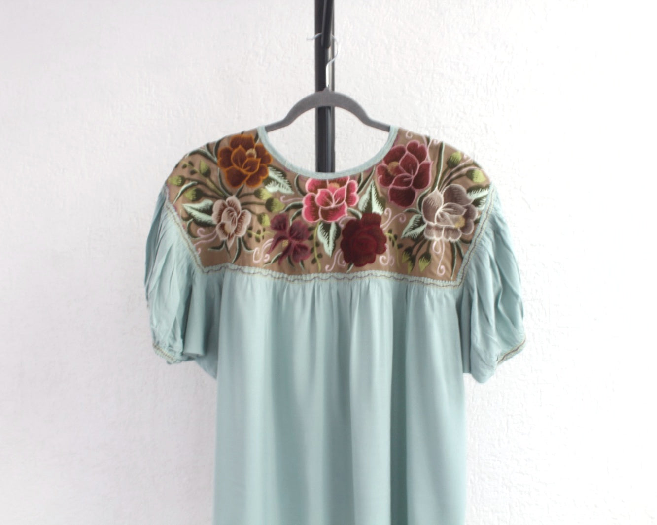 Blusa Abigail Flores Menta XXL