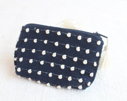 Mini Monedero Nuditos Azul Marino Blanco