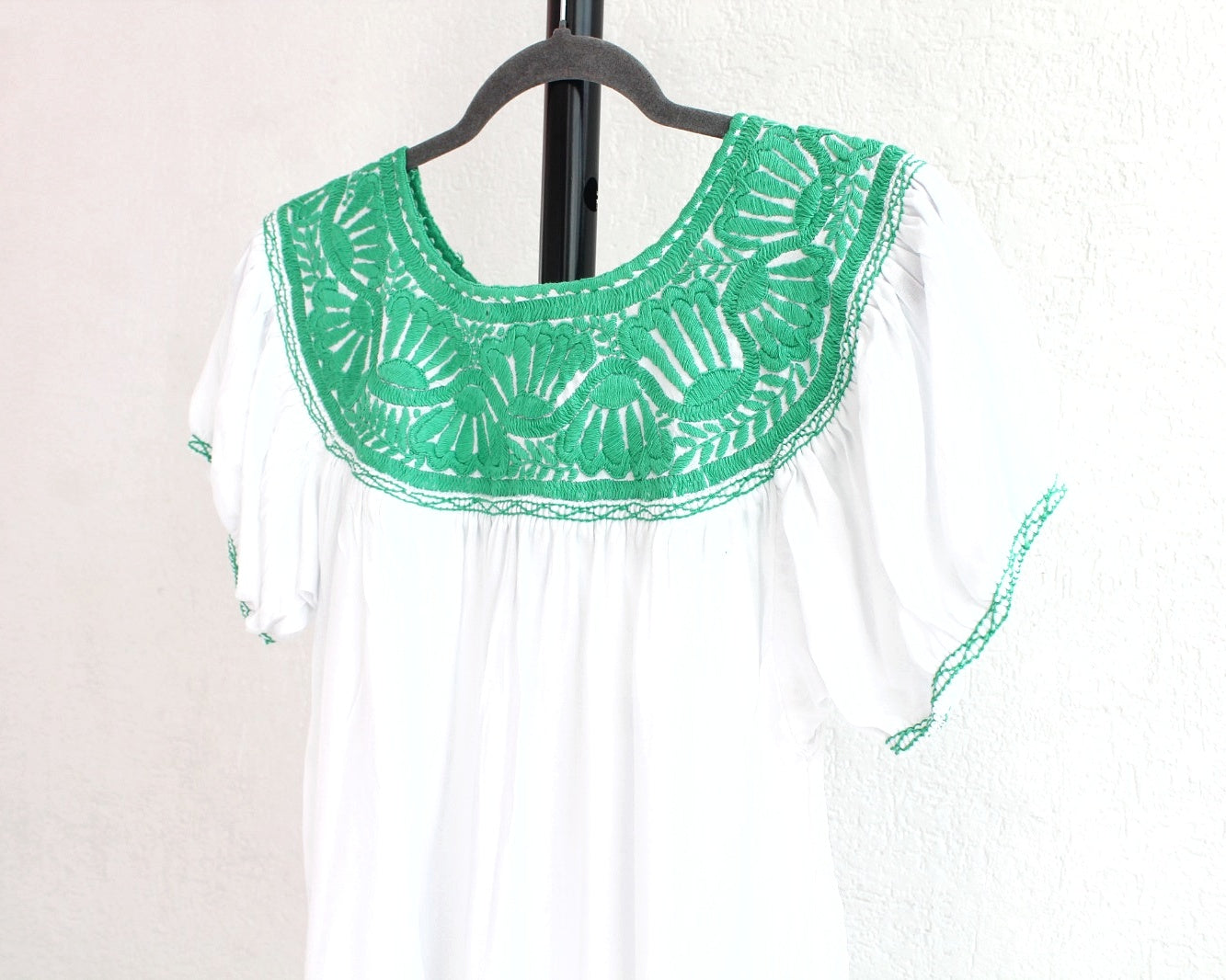 Blusa Aguacatenango Blanco Verde