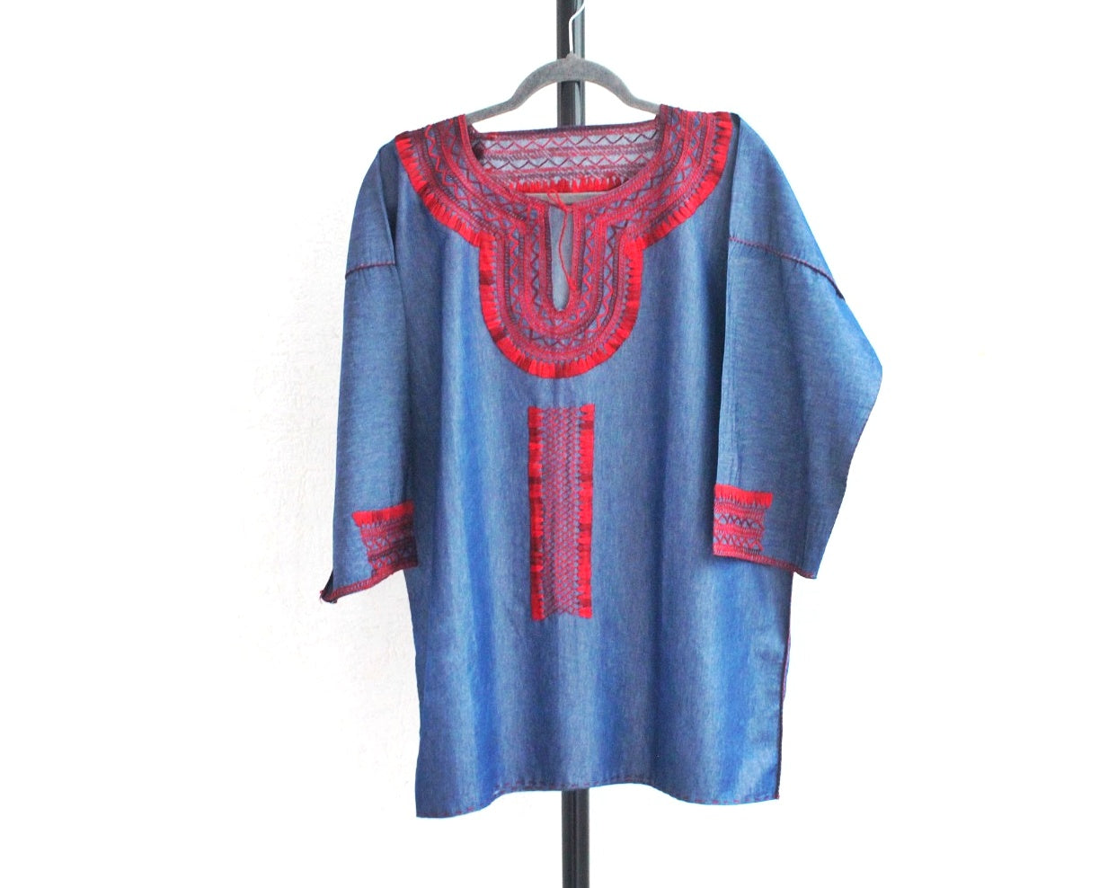 Blusa Imelda XL Mezclilla Rojo