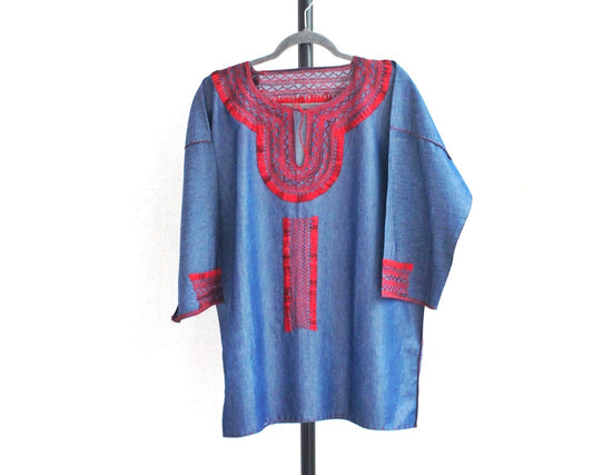 Blusa Imelda XL Mezclilla Rojo