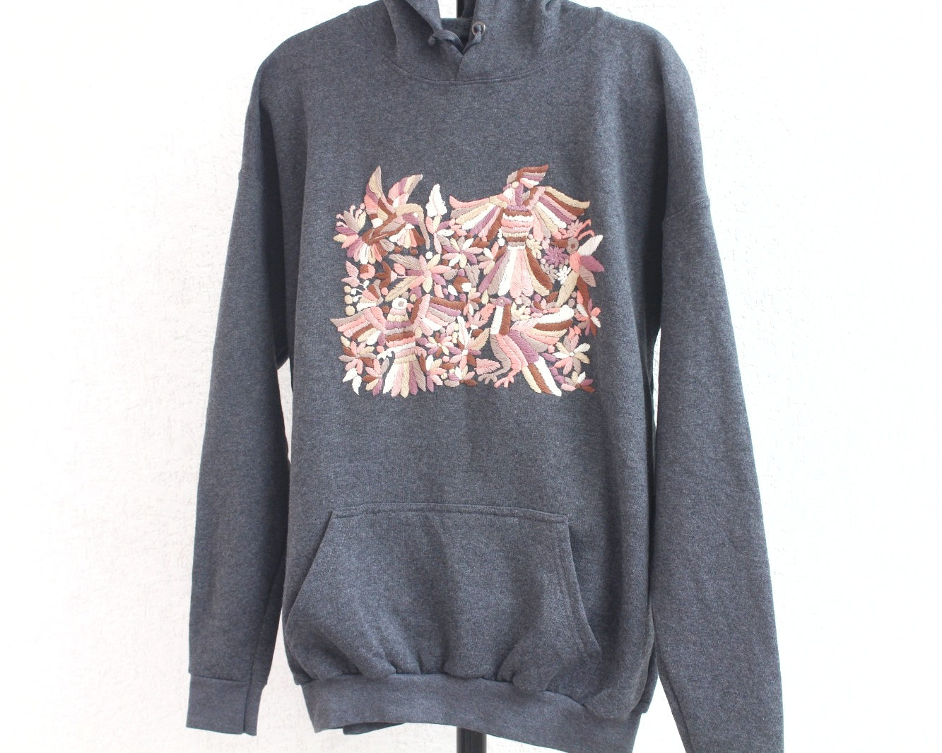 Sudadera XL Tenango Gris Oxfort Rosa