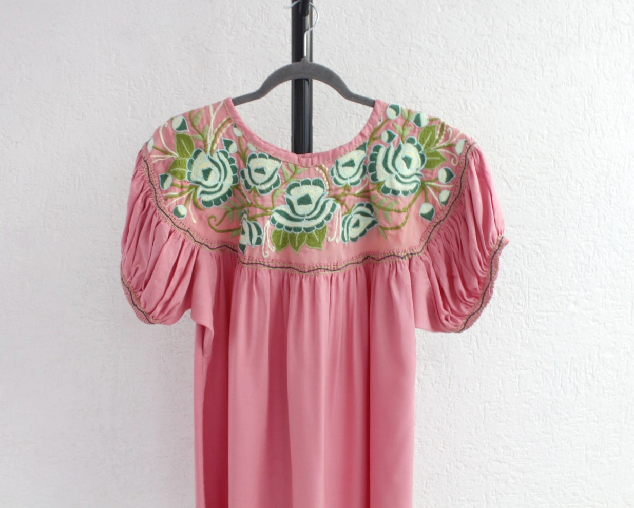Blusa Abigail Flores Rosa Menta XXL