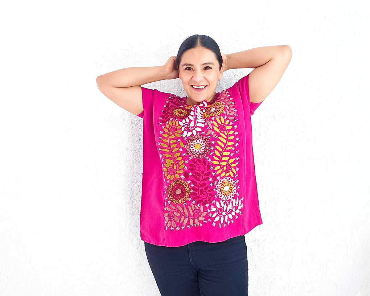 Huipil Flores Bugambilia XL - 2XL