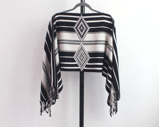 Jorongo Lineas Blanco Negro