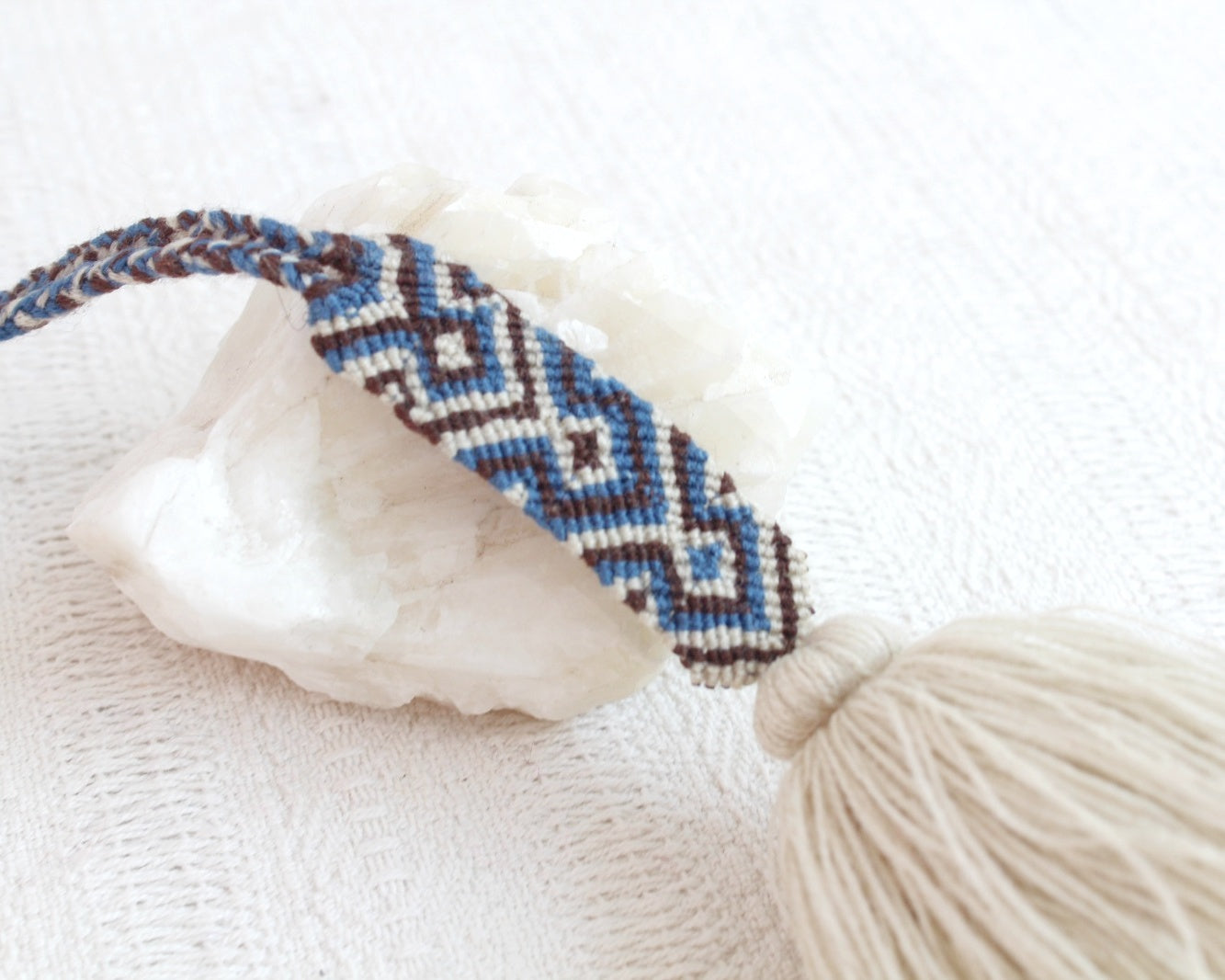 Campanitas con pulsera Beige Azul Cafe