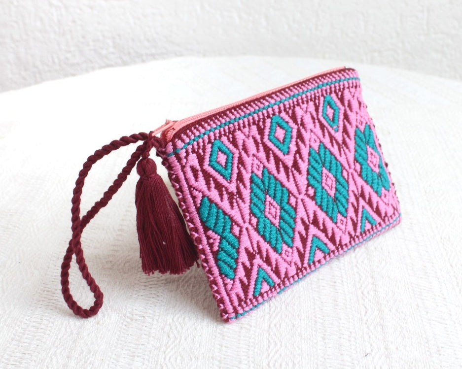 Monedero Estrellas Rosa Turquesa Vino