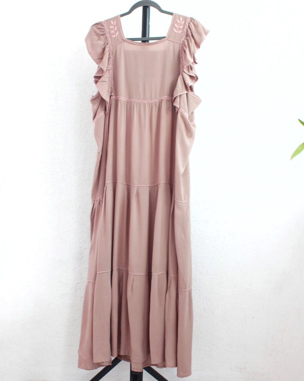 Vestido Josefina Beige Rosa Claro Unitalla