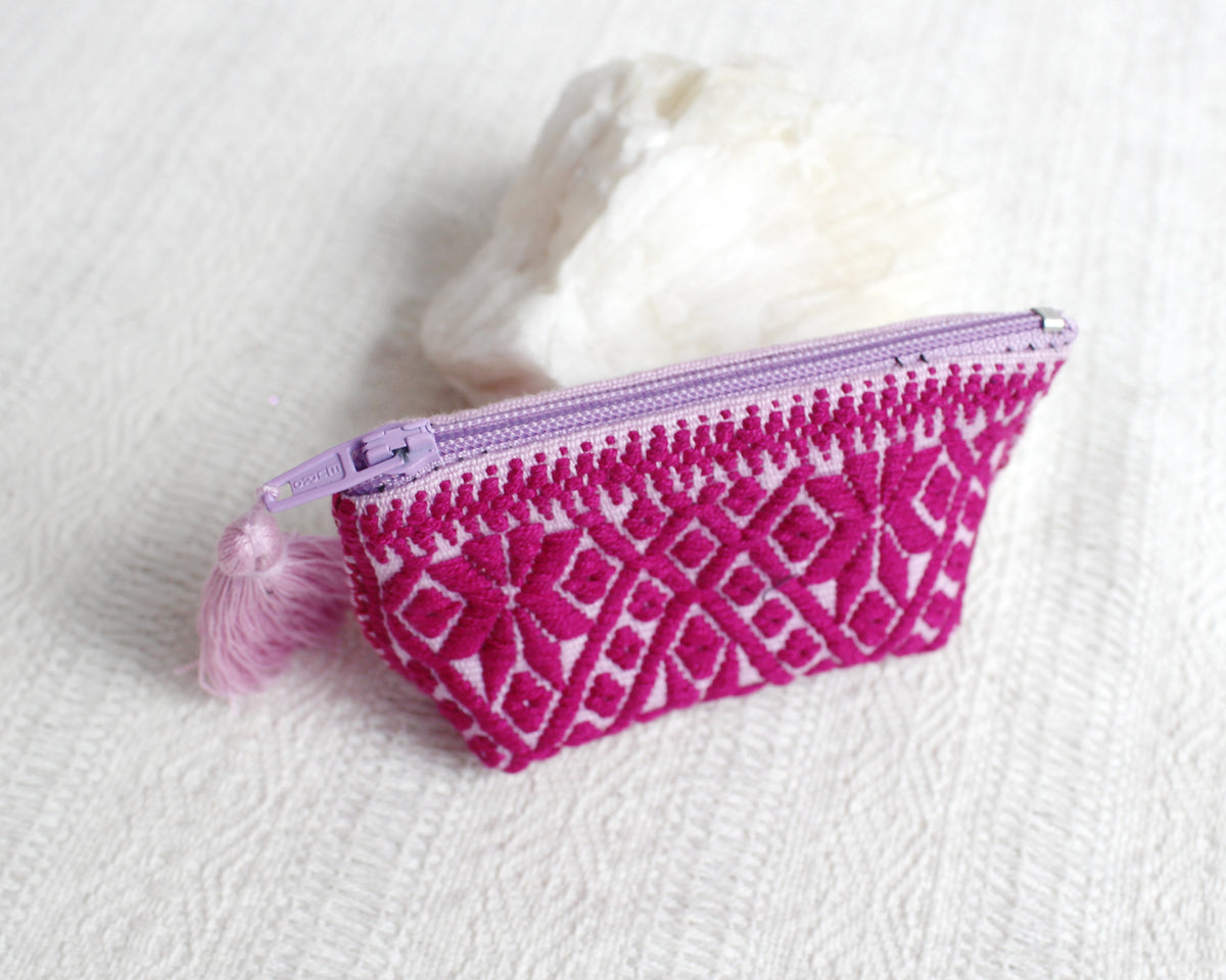 Mini Monedero Estrellas Bugambilia Rosa