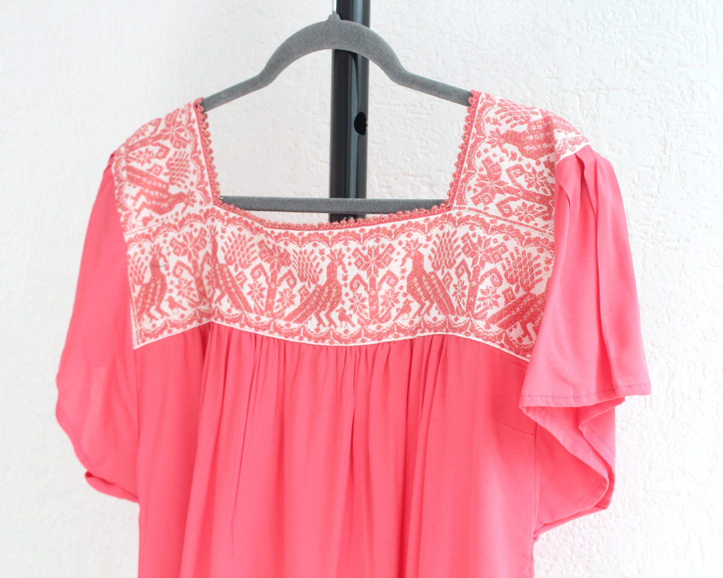 Blusa Tania Coral Pavo Reales XL - 2XL