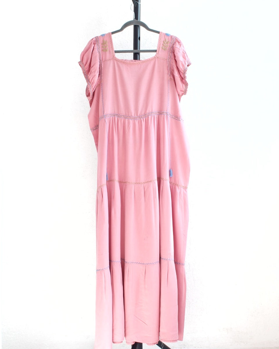 Vestido Julia Flores Rosa Pastel L / XL