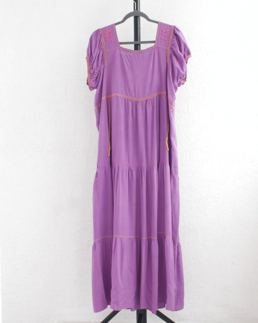 Vestido Maribel Flores Lila Colores L / XL