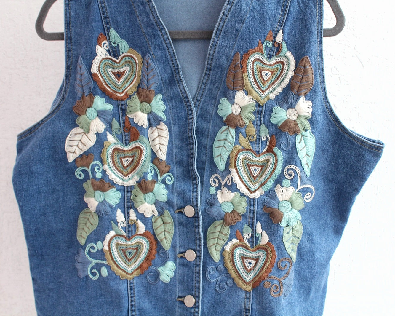Chaleco Flores Verde Menta 2XL