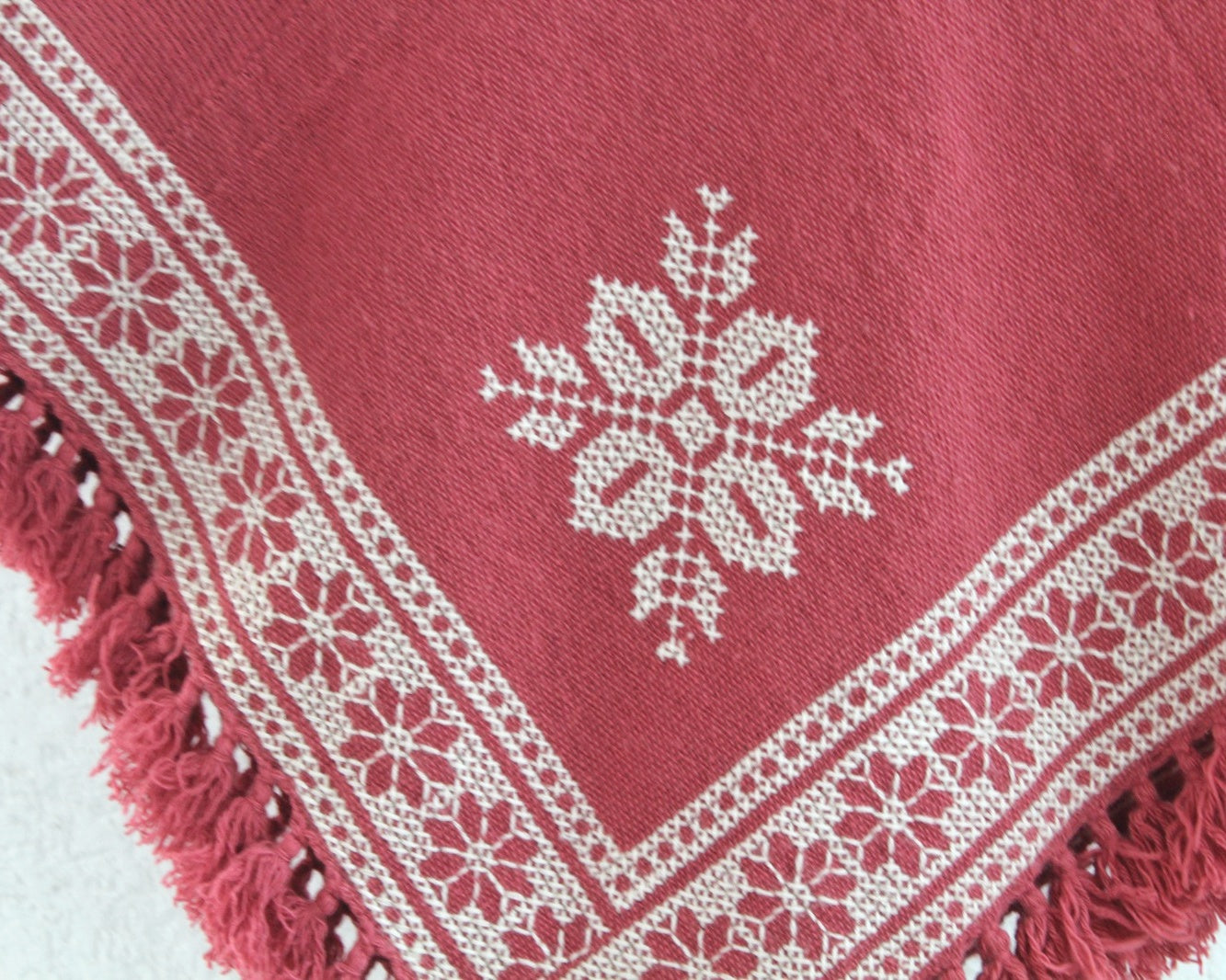 Mañanita Estrellas Rosa Blanco Punto de Cruz