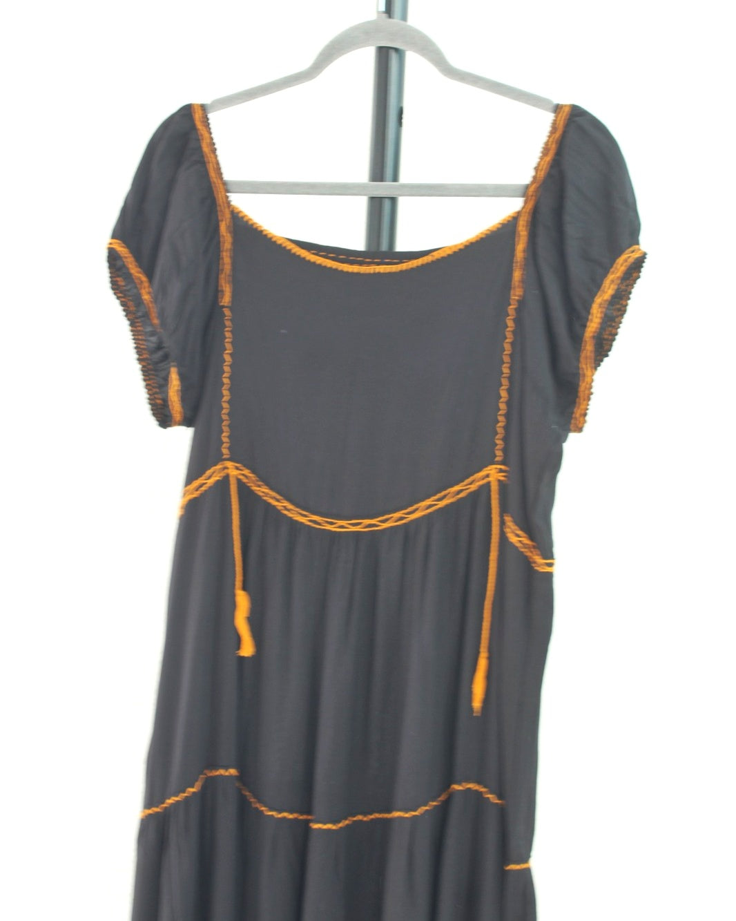 Vestido Gloria Negro Amarillo  S M L