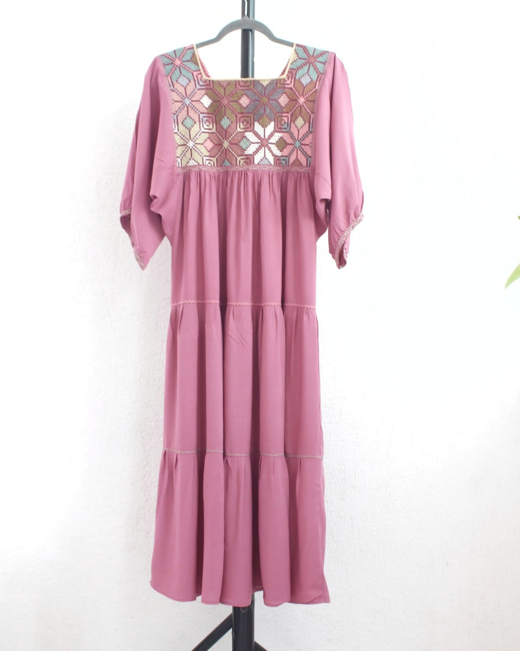 Vestido Maria Flores Rosa Palo Colores  L / XL